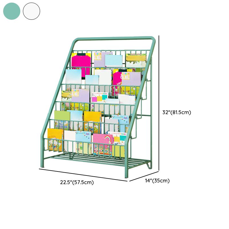 Moderne gesloten back ladder boekenplank metalen planken opgenomen boekenkast