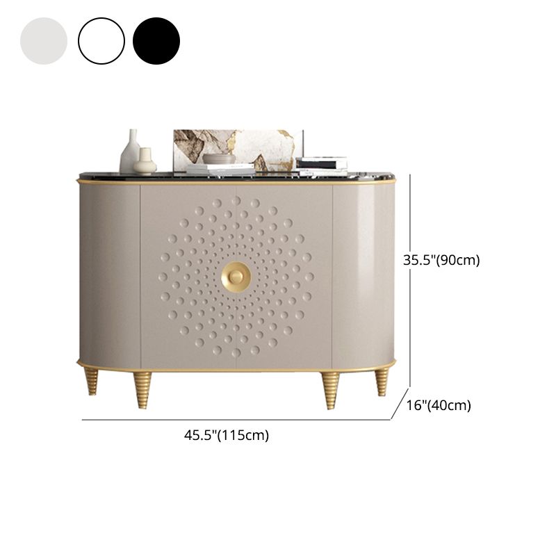 Stone Countertop Dining Server Glam Manufactured Wood Server Clearhalo 'buffet_sideboard' 'Buffets & Sideboards' 'furn' 'furn_buffet_sideboard' 'Furniture' 'Kitchen & Dining Furniture' 1200x1200_fbc84378-4a34-43fe-aad2-8101da9880aa