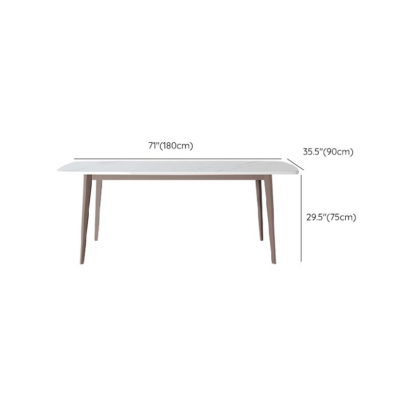Traditional Luxury Rectangle Dining Table Stone Top Table for Home Clearhalo 'Dining Tables & Seating' 'Dining Tables' 'dining_table' 'furn' 'furn_dining_table' 'Furniture' 'Kitchen & Dining Furniture' 1200x1200_fbc8a979-62d8-442b-bd07-ac90e7a430e5