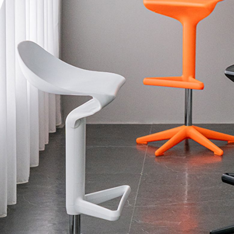 Plastic Counter Height Stools with Footrest Modern Counter Chair