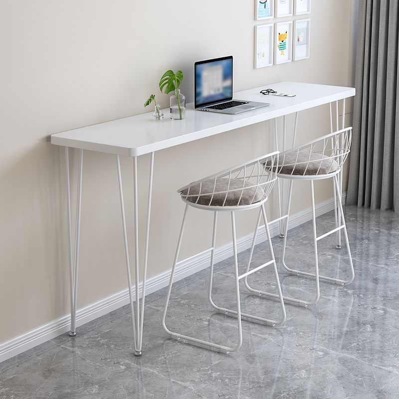 Wood Bar Dining Table Modern Rectangle Bar Table with 4 Legs Base for Dining Room Clearhalo 'Bar Furniture' 'Bar Tables' 'bar_tables' 'furn' 'furn_bar_tables' 'Furniture' 'furniture_bar_tables' 'Kitchen & Dining Furniture' 1200x1200_fbca3677-420e-4a7c-bca8-4947e361112b