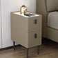 Stone Top Night Tisch moderne 22 Zoll H 2-Drawer Imitation Holz Nachttisch mit Beinen