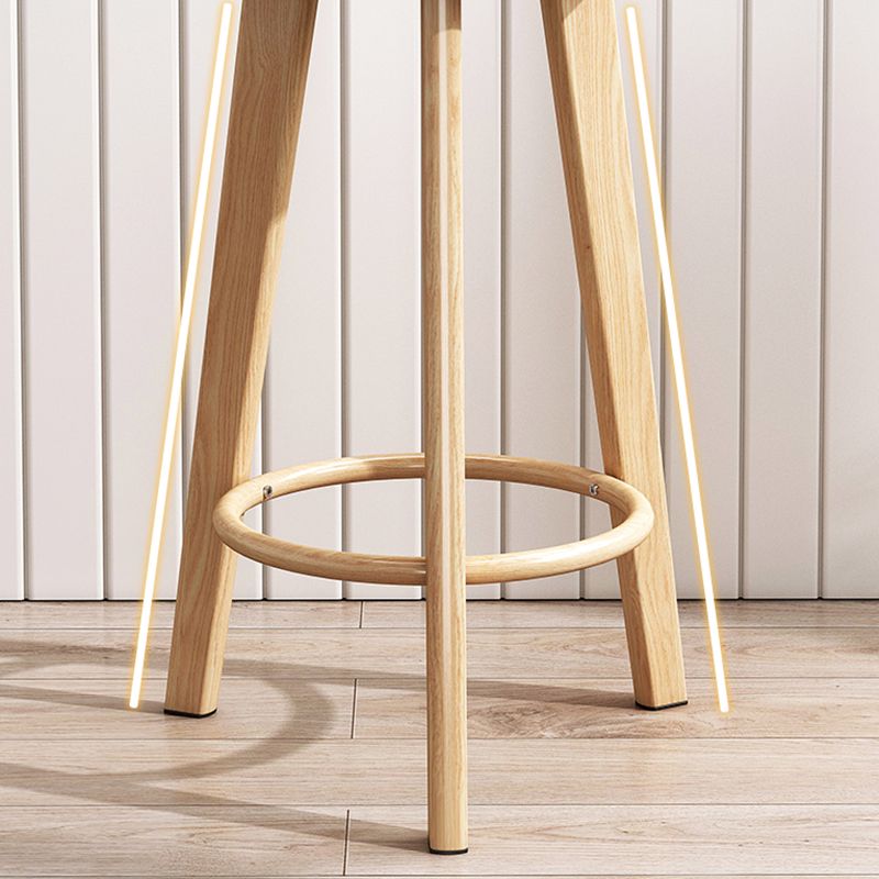 Scandinavian Style Bar-stool Steel Legs Round Seat Single Counter Stool for Kitchen Bar Clearhalo 'Bar Furniture' 'Bar Stools' 'bar_stools' 'furn' 'furn_bar_stools' 'Furniture' 'furniture_bar_stools' 'Kitchen & Dining Furniture' 1200x1200_fbcbfe5e-060a-426e-ae9f-c8f9bba16e63