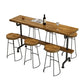Industrial Wood Bar Set Wood 1/2/4/7/9 Pieces Rectangle Trestle Bistro Set in Natural Clearhalo 'Bar Furniture' 'furn' 'furn_home_bar_bar_sets' 'Furniture' 'Home Bars & Bar Sets' 'home_bar_bar_sets' 'Kitchen & Dining Furniture' 1200x1200_fbcc4d42-9b53-425e-9848-af87b79137e7