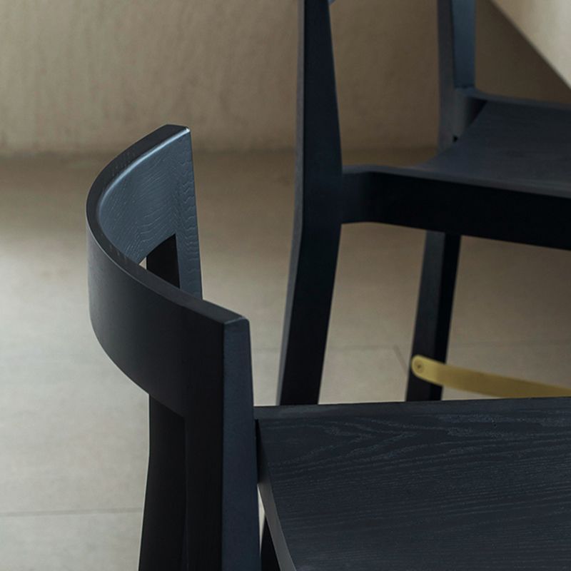 Tabourets de bar en bois massif de style créateur tabouret de bar empilable avec dossier