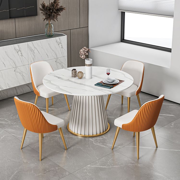 家のための伝統的な豪華なダイニングテーブル焼結石の丸いテーブル