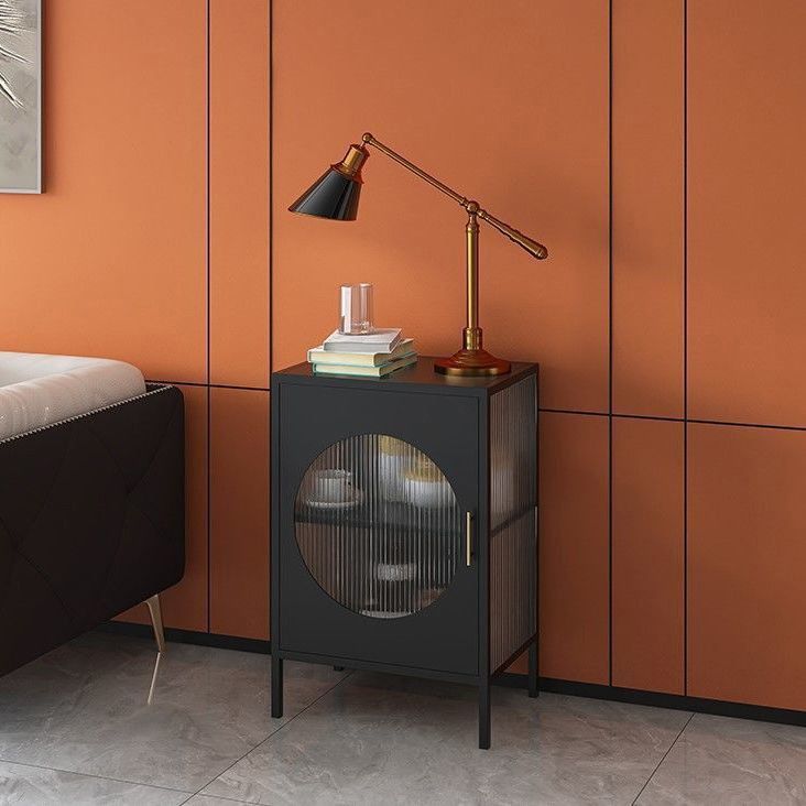 Mobile in metallo contemporaneo porte in vetro armadio per soggiorno