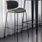 Industrial Style Armless Bar Stool Low Back Counter Bar Stool for Home