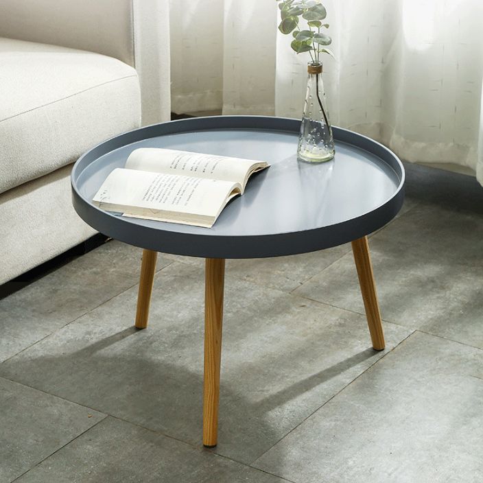 23,62 pollici largo il divano scandinavo Accento laterale tavolo in legno 3 gambe tavolo laterale rotondo