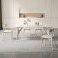Mesa de comedor de cocina contemporánea, mesa de comedor rectangular de 4 patas