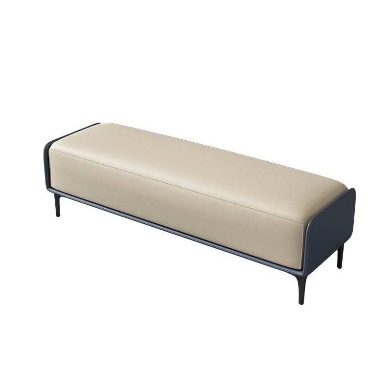 Rectangle Entryway Bench Modern Cushioned Seating Bench with Metal Legs Clearhalo 'Benches' 'Chairs & Seating' 'furn' 'furn_benches' 'Furniture' 'Living Room Furniture' 1200x1200_fbd0844c-b63d-4a6d-b164-770ed2ac5d8e