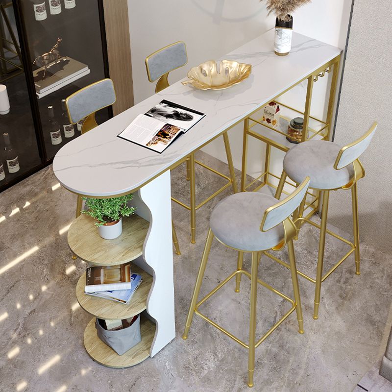 Stone Bar eettafel moderne balktafel met dubbele voetstuk voor keuken