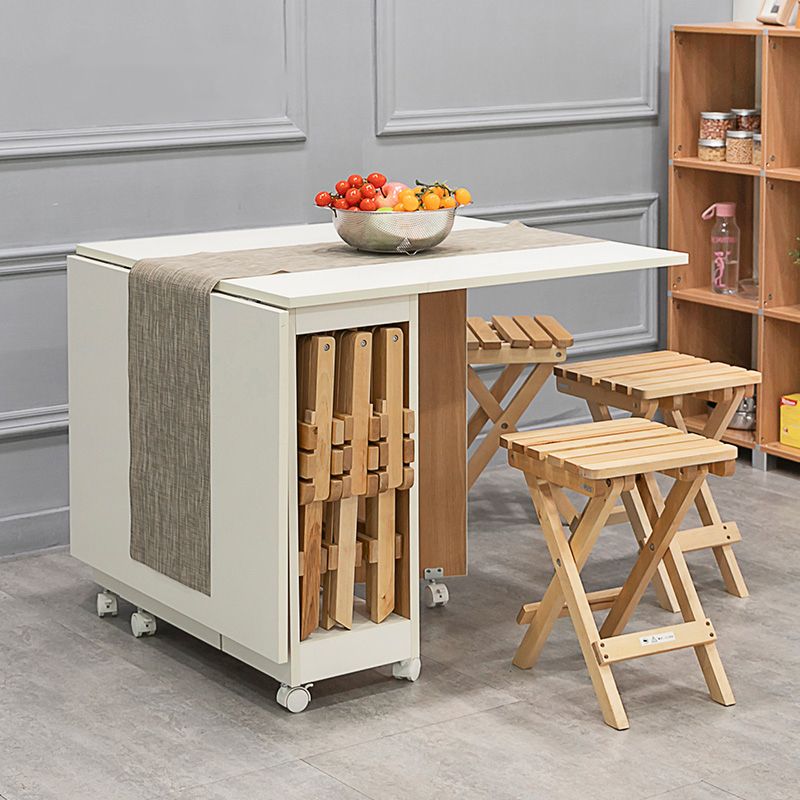 Modern 1/2/3/4/5/6/7 Pieces Foldable Dinette Set Engineered Wood Dining Table Set Clearhalo 'Dining Room Sets' 'Dining Tables & Seating' 'dining_room_set' 'Furniture' 'furniture_dining_room_set' 'Kitchen & Dining Furniture' 1200x1200_fbd1628a-660e-48af-89f2-8880140b4b0e