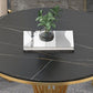 Matte Finish Stone Top Dinette Table for Home Traditional Luxury Round Dining Table Clearhalo 'Dining Tables & Seating' 'Dining Tables' 'dining_table' 'furn' 'furn_dining_table' 'Furniture' 'Kitchen & Dining Furniture' 1200x1200_fbd544fc-621d-4211-9f7d-e3e7e6952b2d