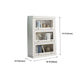 Libreria moderna di stoccaggio chiuso da 12,5 "W White Wohi Legno scaffale con porte di vetro