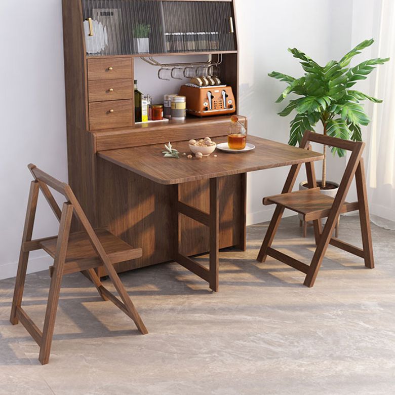 Moderne rechthoekige massief houten eettafel met lade, 68,9" x 31,5" x 29,5"