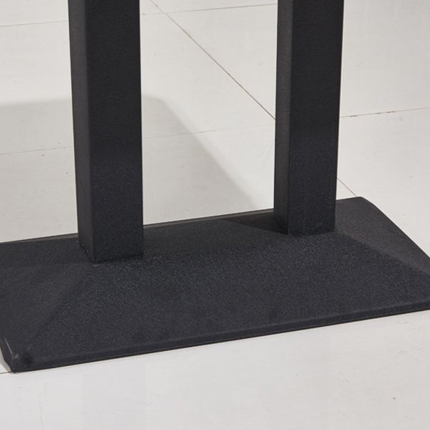 Industrial Wooden Table for Restaurant Dining Table with Pedestal Base in Black Clearhalo 'Dining Tables & Seating' 'Dining Tables' 'dining_table' 'furn' 'furn_dining_table' 'Furniture' 'furniture_dining_table' 'Kitchen & Dining Furniture' 'kitchen' 'kitchen_dining_table' 1200x1200_fbd6563d-87a4-4033-a433-cf30998443ca