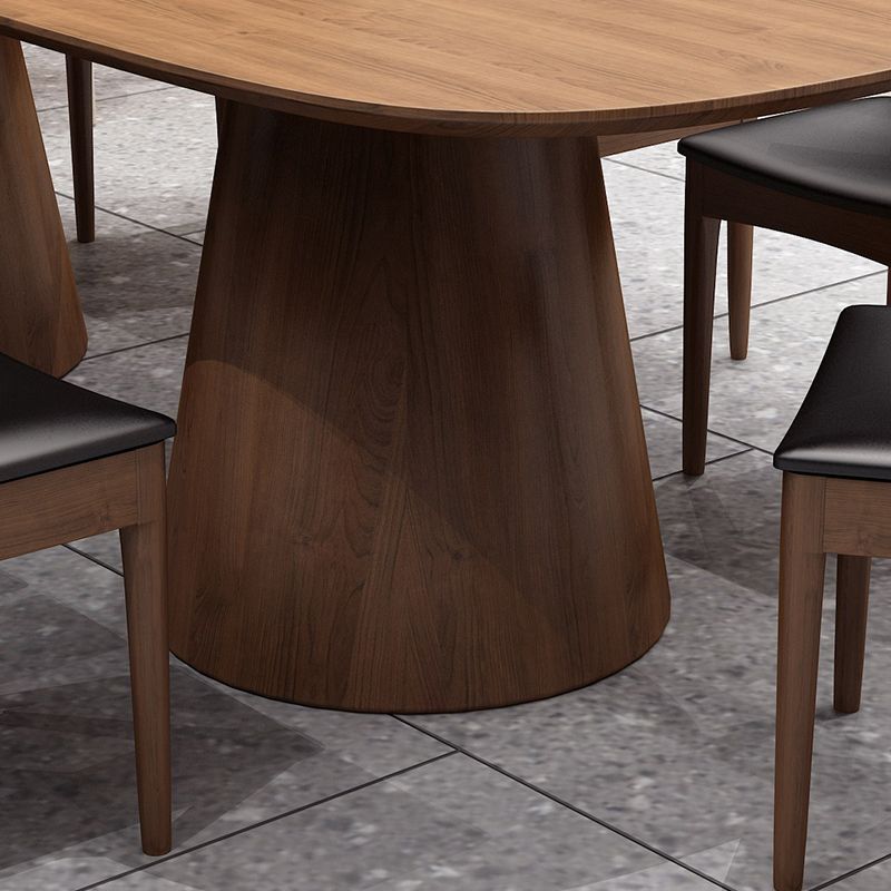Oval Solid Wood Dining Table Contemporary Dining Table with Double Pedestal Base Clearhalo 'Dining Tables & Seating' 'Dining Tables' 'dining_table' 'furn' 'furn_dining_table' 'Furniture' 'Kitchen & Dining Furniture' 1200x1200_fbd7439b-4f01-427a-9e7f-16a9858bd6b2