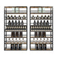 Industrial Floor Wine Bottle Rack Iron Wine Rack Bottle in Black