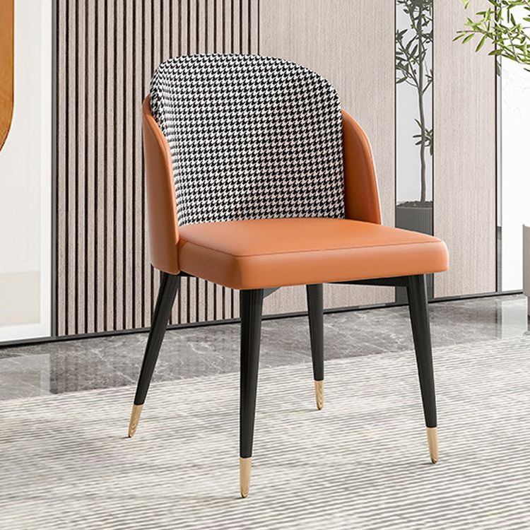 Nordic Style Upholstered Side Chairs Solid Back Armless Dining Chair Clearhalo 'Dining Chairs' 'Dining Tables & Seating' 'dining_chair' 'furn' 'furn_dining_chair' 'Furniture' 'Kitchen & Dining Furniture' 1200x1200_fbd84af3-62c6-4a10-882c-97d5cb1d1487