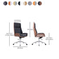 Faux Leather Adjustable Task Chair Silver Metal Base Contemporary Office Chair Clearhalo 'furn' 'furn_office_chair' 'Furniture' 'Office Chairs' 'Office Furniture' 'office_chair' 1200x1200_fbd901a0-b2ae-4113-957b-c033b464b47d