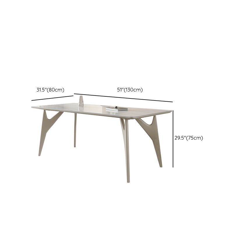 Mesa de comedor de cocina contemporánea, mesa de comedor rectangular de 4 patas