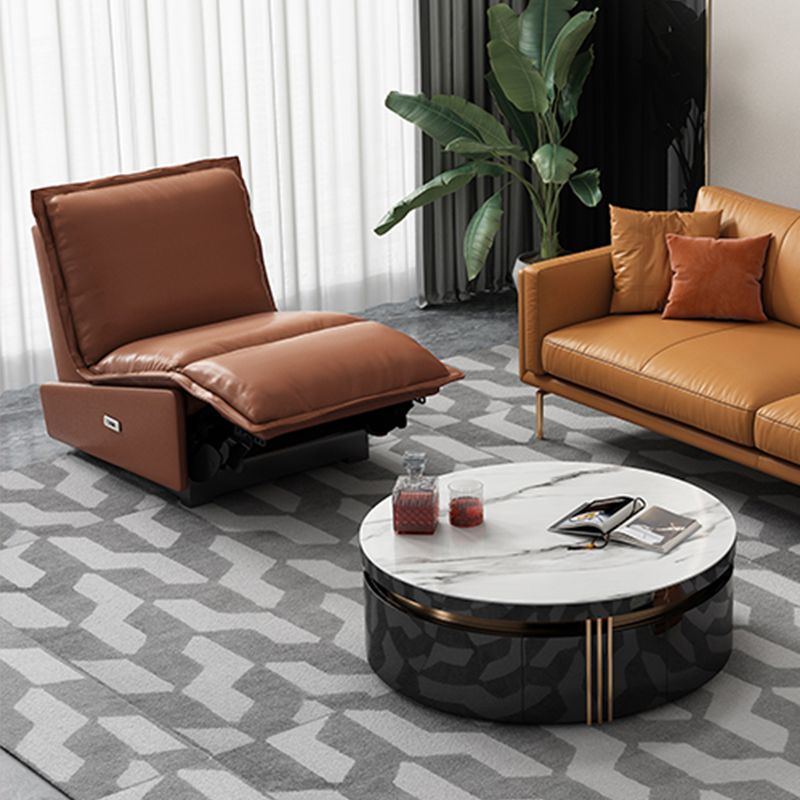 Contemporary Armless Standard Recliner Gliding Recliner Chair Clearhalo 'Chairs & Seating' 'furn' 'furn_recliners' 'Furniture' 'Living Room Furniture' 'Recliners' 1200x1200_fbddabb1-e91a-4c08-8f0f-f315e0b80f36