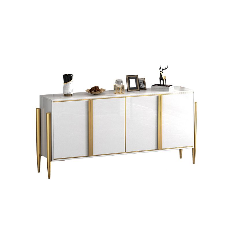 Glam Style Server Sintered Stone Sideboard with Door for Dining Room Clearhalo 'buffet_sideboard' 'Buffets & Sideboards' 'furn' 'furn_buffet_sideboard' 'Furniture' 'Kitchen & Dining Furniture' 1200x1200_fbddad98-5719-4aa9-b9d3-dde4f0793b55