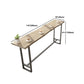 Mesa de bar rectangular de estilo moderno, mesa de mostrador de madera maciza de 1/5 piezas
