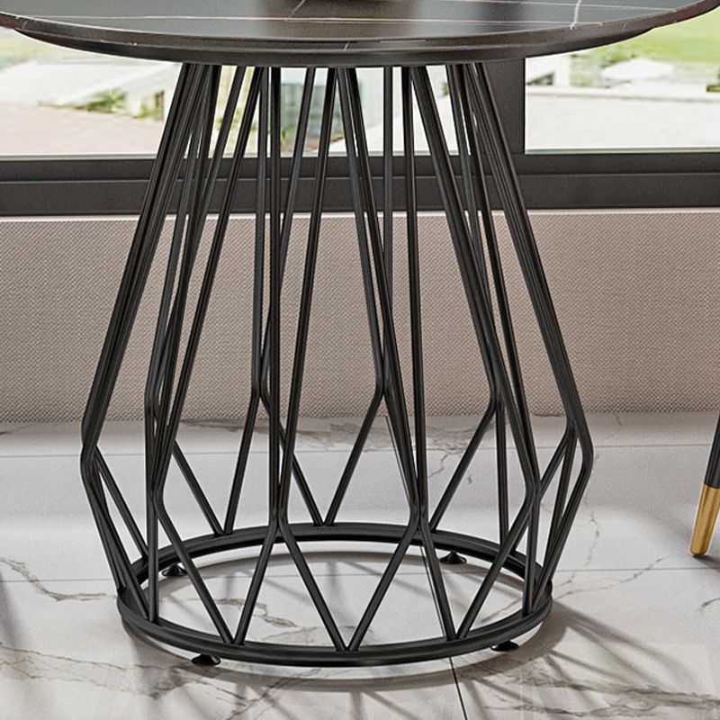 Round Sintered Stone Dining Table Traditional Luxury Dining Table for Dining Room Clearhalo ' dining_table' 'Dining Tables & Seating' 'Dining Tables' 'furn' 'furn_dining_table' 'Furniture' 'furniture_dining_table' 'Kitchen & Dining Furniture' 'kitchen&dining_furn' 'kitchen' 'kitchen_dining_table' 1200x1200_fbdec5fc-9590-4745-a7cc-0b790e889226