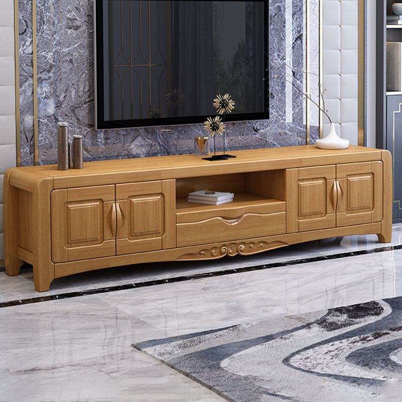 Solid Wood TV Media Stand Traditional TV Console for Living Room Clearhalo 'furn' 'furn_tv_stands_entertainment_centers' 'Furniture' 'Living Room Furniture' 'TV Stands & Entertainment Centers' 'TV Stands & Media Storage Furniture' 'tv_stands_entertainment_centers' 1200x1200_fbdf3d4c-e977-4968-aa9c-6adb094df666