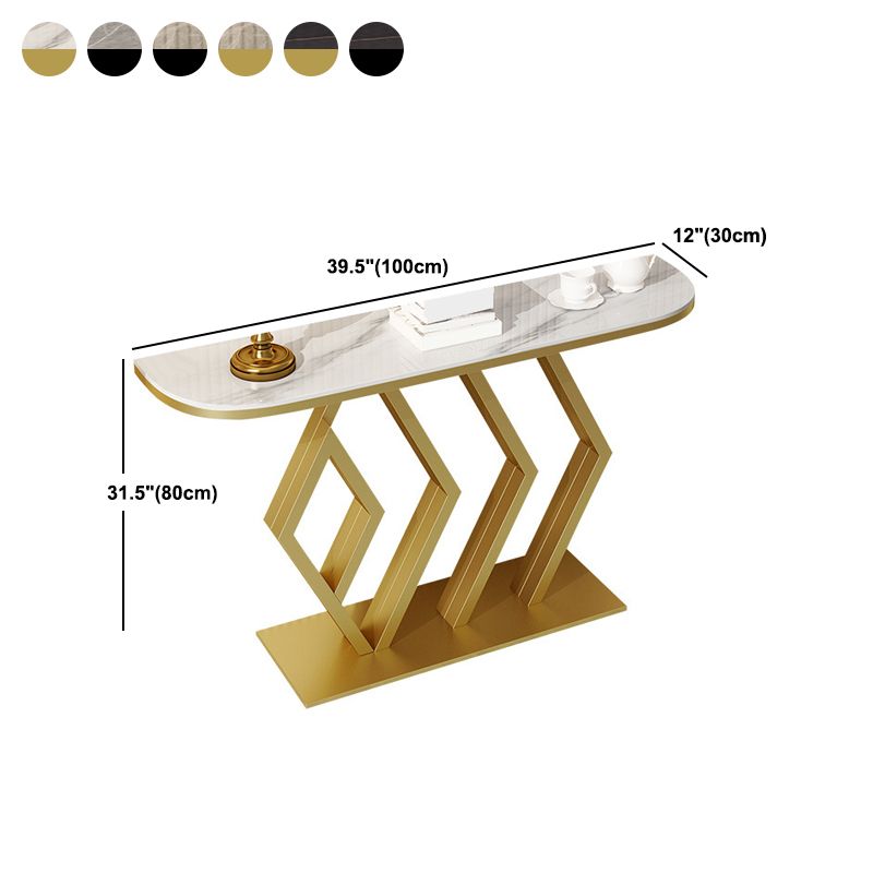 11.8" W Glam Console Table Scratch Resistant Slate End Table