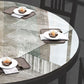 Modern Simple Dining Table Sintered Stone Dinner Table with Wood Legs Clearhalo 'Dining Tables & Seating' 'Dining Tables' 'dining_table' 'furn' 'furn_dining_table' 'Furniture' 'Kitchen & Dining Furniture' 1200x1200_fbdff00a-82de-412d-b904-5e5af8784e70