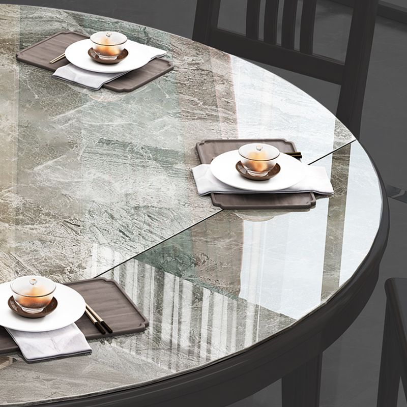 Modern Simple Dining Table Sintered Stone Dinner Table with Wood Legs Clearhalo 'Dining Tables & Seating' 'Dining Tables' 'dining_table' 'furn' 'furn_dining_table' 'Furniture' 'Kitchen & Dining Furniture' 1200x1200_fbdff00a-82de-412d-b904-5e5af8784e70