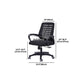 Silla deslizante moderna y contemporánea Silla de microfibra negra con respaldo medio