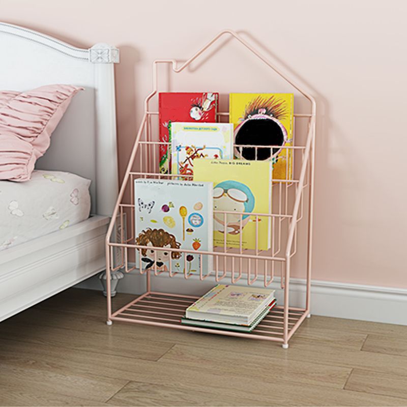 Modern Metal Bookshelf Etagere Open Shelf Bookcase in Black/White/Blue/Green/Pink