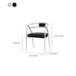 工業用メタルフレームダイニングチェア布張りのフェイクレザーダイニングアームチェア