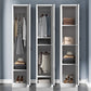 Armoire de rangement en métal moderne gris et noir gris et noir avec portes