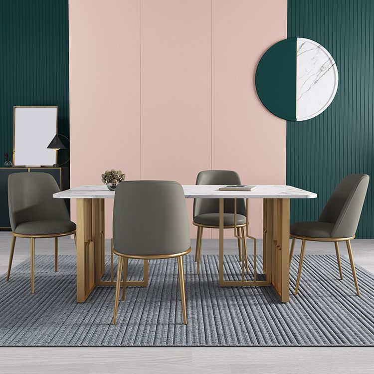 Glam 1/4/5/7 Pieces Dining Set Rectangular Standard-Height Dining Set Clearhalo 'Dining Room Sets' 'Dining Tables & Seating' 'dining_room_set' 'furn' 'furn_dining_room_set' 'Furniture' 'furniture_dining_room_set' 'Kitchen & Dining Furniture' 'kitchen&dining_furn' 'kitchen' 1200x1200_fbe565bd-fa52-4514-8bc2-c216990ae757