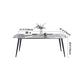Sintered Stone Dining Table Industrial Style Black 4 Legs Base Rectangle Table for Dining Room Clearhalo ' dining_table' 'Dining Tables & Seating' 'Dining Tables' 'furn' 'furn_dining_table' 'Furniture' 'furniture_dining_table' 'Kitchen & Dining Furniture' 'kitchen&dining_furn' 'kitchen' 'kitchen_dining_table' 1200x1200_fbe59ed5-fa03-4abc-a7e8-99cdba1f7294