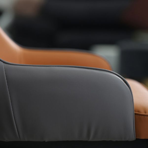 Glam Dining Chairs Matte Finish Leather Curved Parsons Chair for kitchen Clearhalo ' kitchen&dining_furn' 'Dining Chairs' 'Dining Tables & Seating' 'dining_chair' 'furn' 'furn_dining_chair' 'Furniture' 'furniture_dining_chair' 'Kitchen & Dining Furniture' 'kitchen' 1200x1200_fbe5e270-76bf-4f17-aa53-1c966b5535a0