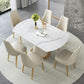 Glam Style Faux Leather Chair Armless Side Chairs with Metal Legs Clearhalo 'Dining Chairs' 'Dining Tables & Seating' 'dining_chair' 'furn' 'furn_dining_chair' 'Furniture' 'Kitchen & Dining Furniture' 1200x1200_fbe63d64-8e81-45cf-89e1-4c903adef84f