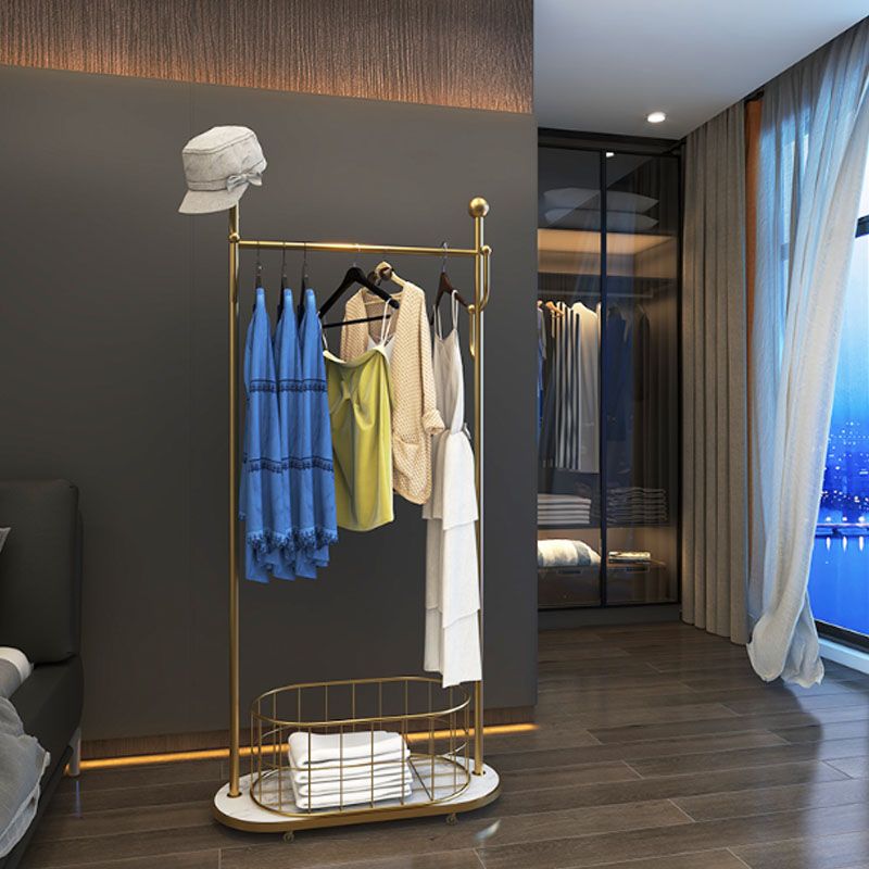 Metal Free Standing Hall Tree Contemporary Hall Stand con ganci per cappotto per il corridoio