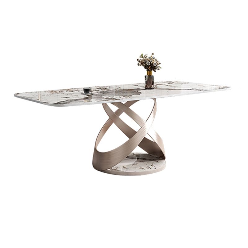 Traditional Luxury Rectangle Dining Table Stone Pedestal Dining Room Collection Clearhalo ' dining_table' 'Dining Tables & Seating' 'Dining Tables' 'furn' 'furn_dining_table' 'Furniture' 'furniture_dining_table' 'Kitchen & Dining Furniture' 'kitchen&dining_furn' 'kitchen' 'kitchen_dining_table' 1200x1200_fbe88ecd-6a24-46bb-ad95-20212ae86d17