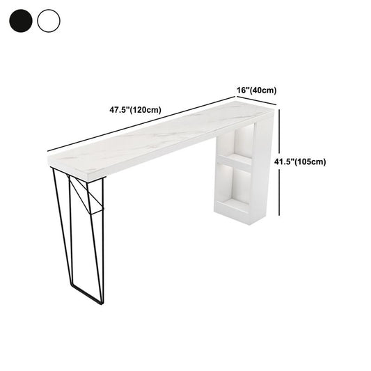 Tavolo da pub/bar/barre in metallo moderno rettangolo bianco della barra interna altezza