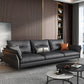Mid Century Faux Leather Sectional Flared Arm Sectional Set in Black Clearhalo 'furn' 'furn_sectionals' 'Furniture' 'Living Room Furniture' 'Sectionals' 1200x1200_fbea9137-fde9-43eb-9524-3d4f203ead57
