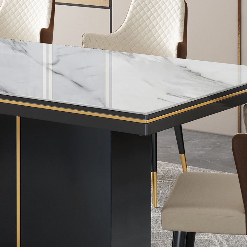 Glam 1/4/6/7/9 Pieces Dining Set Rectangle Stone Dining Table Furniture for Dining Room Clearhalo 'Dining Room Sets' 'Dining Tables & Seating' 'dining_room_set' 'furn' 'furn_dining_room_set' 'Furniture' 'furniture_dining_room_set' 'Kitchen & Dining Furniture' 'kitchen&dining_furn' 'kitchen' 1200x1200_fbeaa161-749f-4e30-84de-5dcd1ce7f043