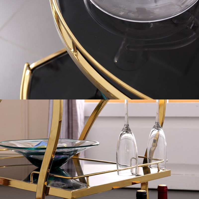 32.68" High Contemporary Style Prep Table Rolling Metal Prep Table for Kitchen