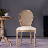 Upholstered Armless Dining Chairs King Louis Back Side Chair with Wood Legs Clearhalo ' kitchen&dining_furn' 'Dining Chairs' 'Dining Tables & Seating' 'dining_chair' 'furn' 'furn_dining_chair' 'Furniture' 'furniture_dining_chair' 'Kitchen & Dining Furniture' 'kitchen' 1200x1200_fbede6e3-4490-4e26-9d57-b611047c48d0
