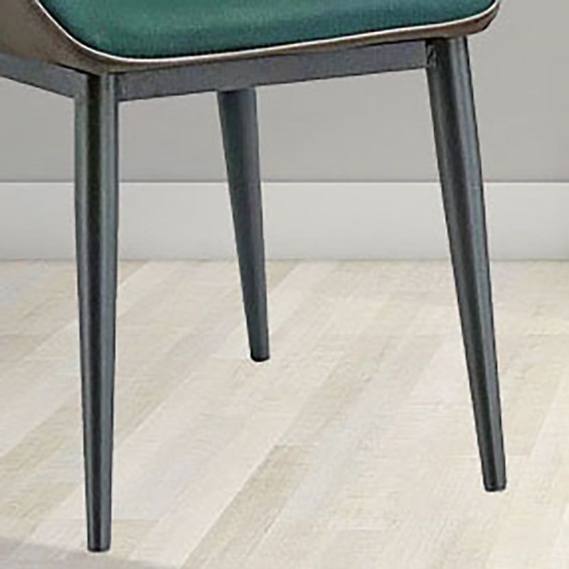 Industrial Design Armless Faux Leather Side Chair Wingback Side Chair Clearhalo 'Dining Chairs' 'Dining Tables & Seating' 'dining_chair' 'furn' 'furn_dining_chair' 'Furniture' 'furniture_dining_chair' 'Kitchen & Dining Furniture' 1200x1200_fbef81c4-fbdc-447d-89a6-0bc7efbc5366